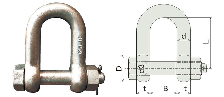 オタフクシャックルオタフクシャックル(W1  BS-12 ステンレス(303、304、XM7等) 生地(または標準) - 4